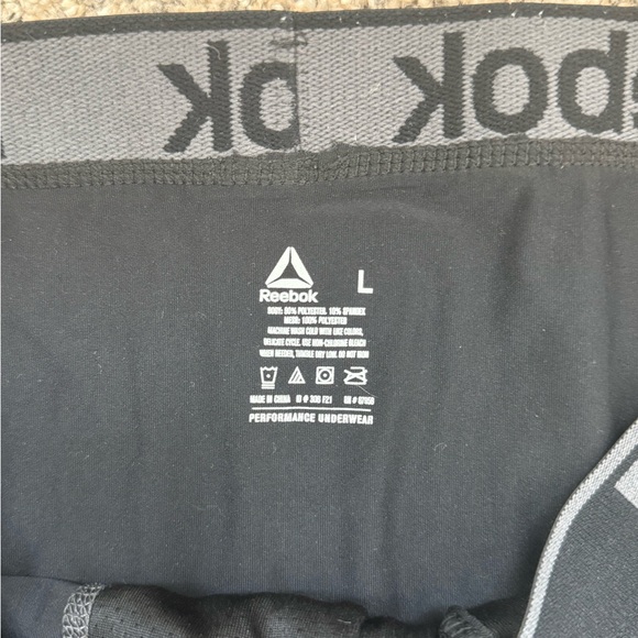 Reebok Men's Black Boxer Briefs with Gray Accents - Picture 3 of 4